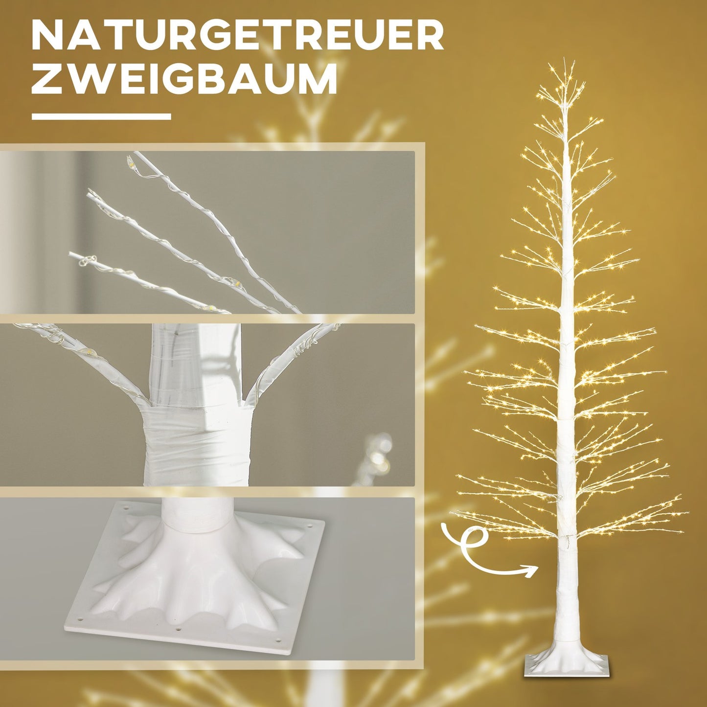 180 cm LED Christmas tree - 810 lights, Indoor/Outdoor decor