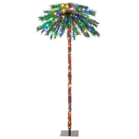 183cm Tall Artificial Palm Tree with PVC Branch Tips Lighted Artificial Tree for Christmas Green
