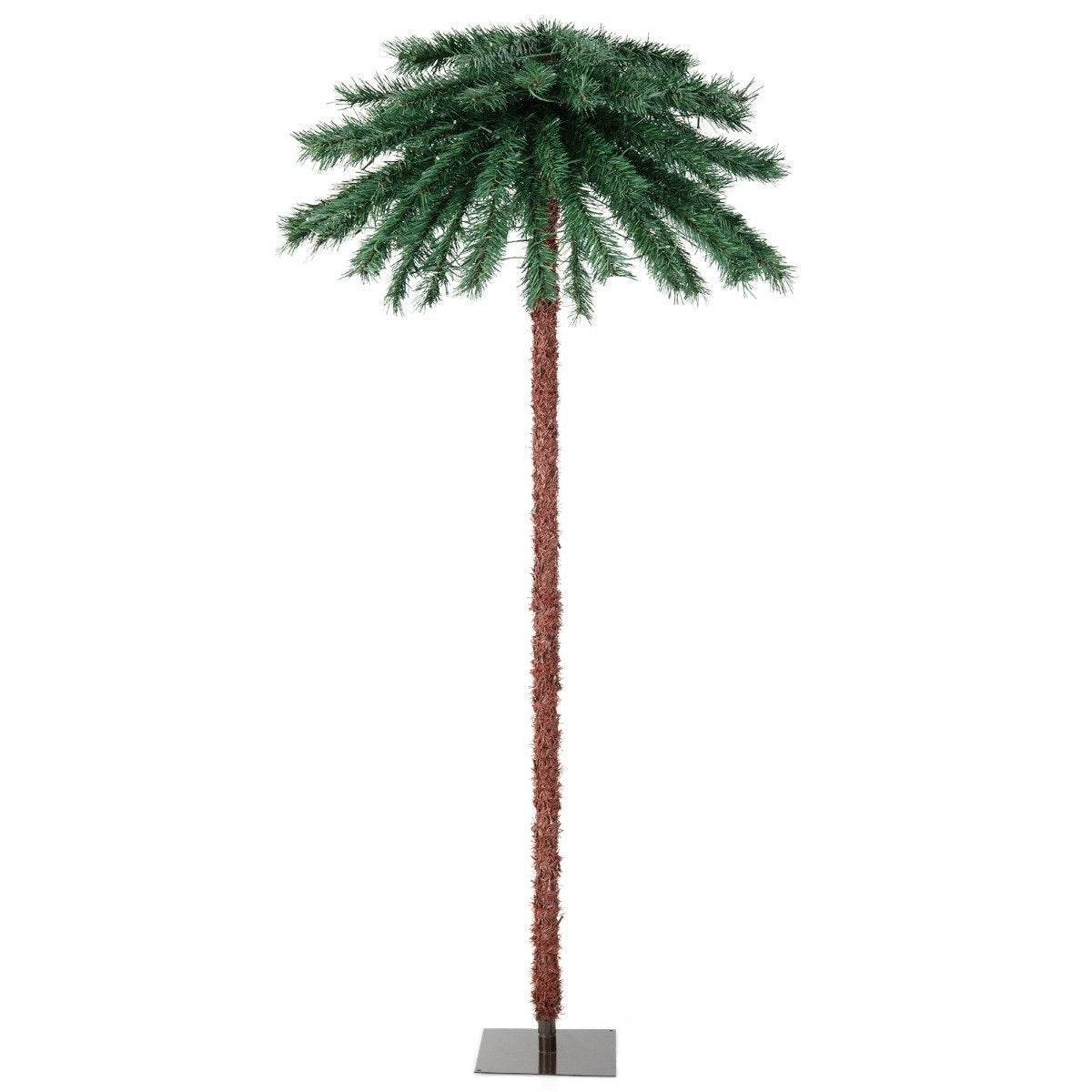 183cm Tall Artificial Palm Tree with PVC Branch Tips Lighted Artificial Tree for Christmas Green