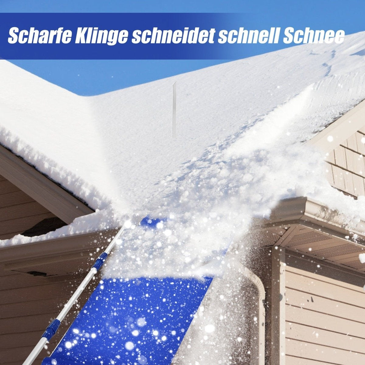 189-620 cm snow roof rake made of aluminum roof rake snow clearer with Oxford fabric