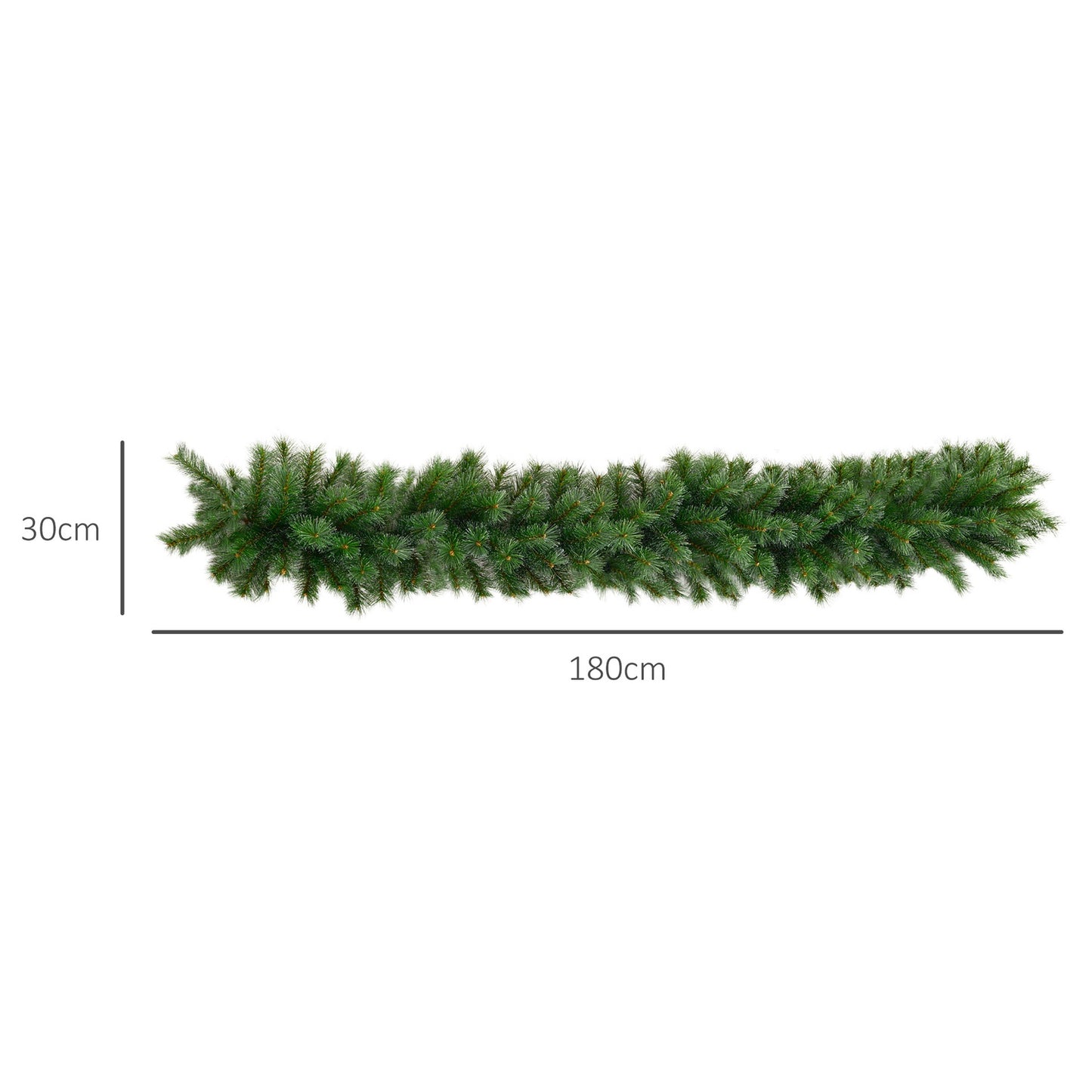 Artificial Christmas garland 1.8m, 160 tips, green decor