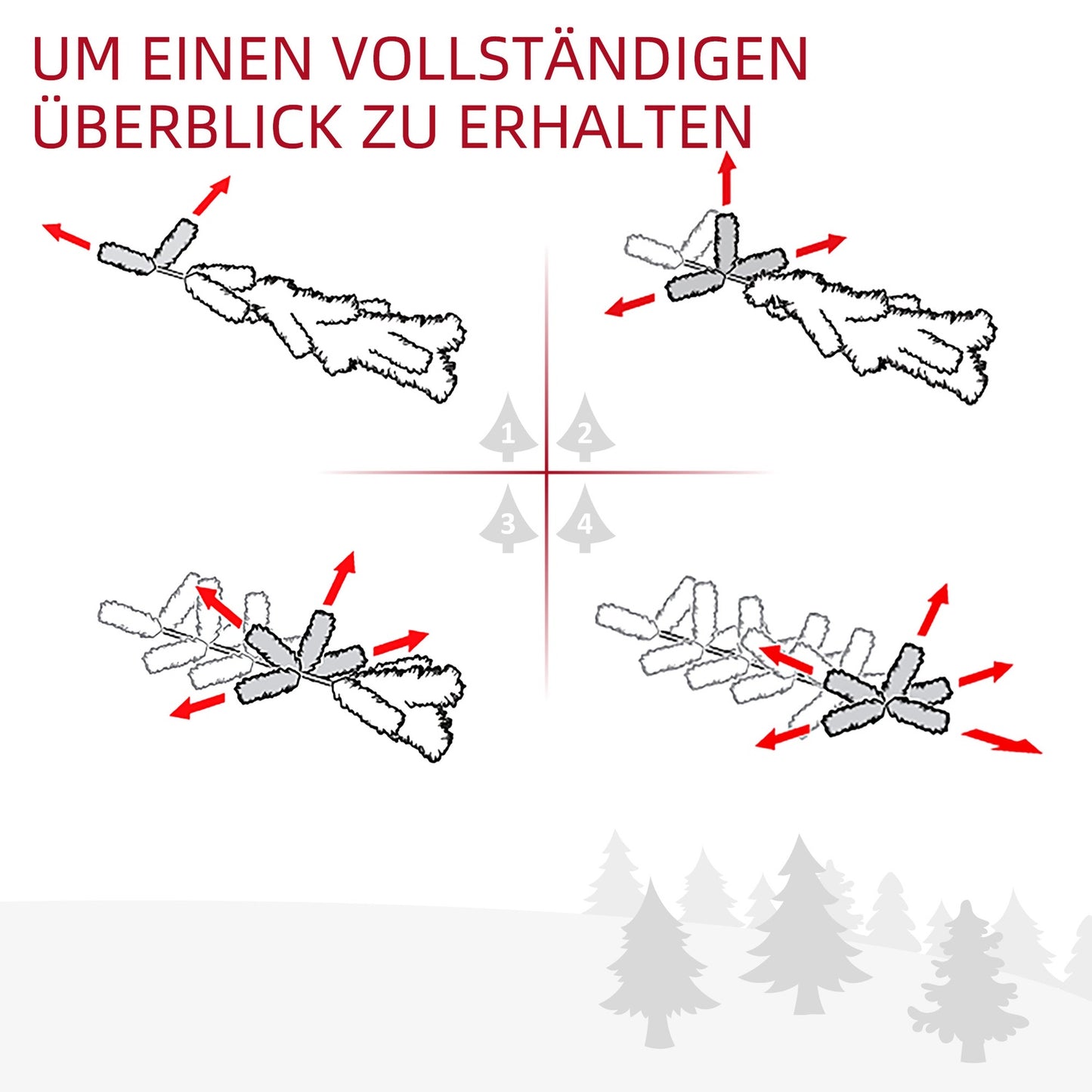 Artificial Christmas garland 1.8m, 160 tips, green decor