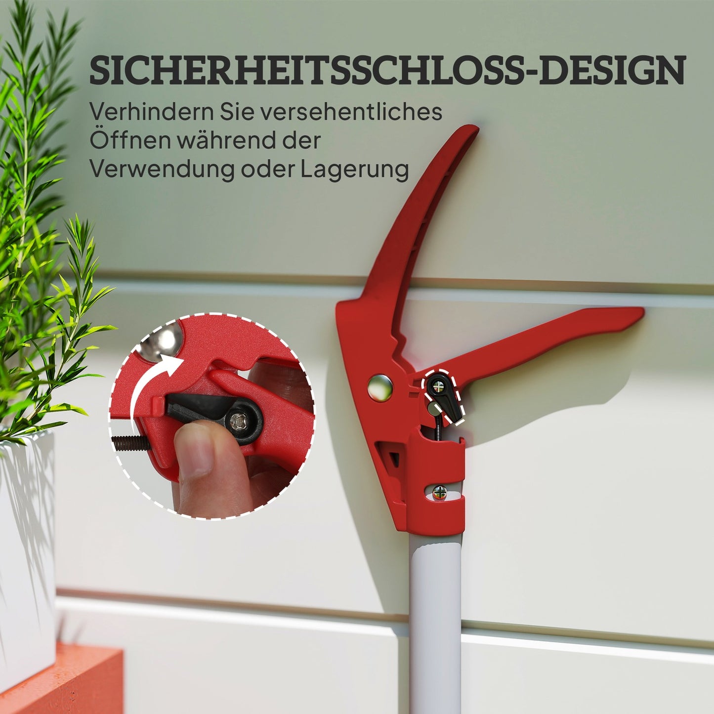 Long-Handled Tree Pruner, 180 cm, Aluminum Handle