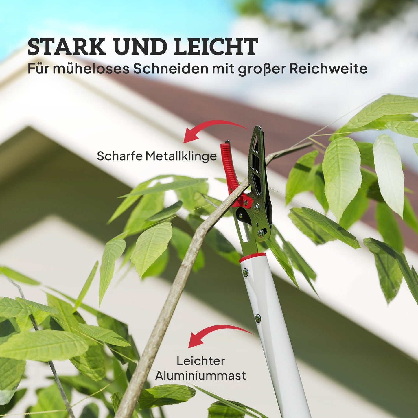 Long-Handled Tree Pruner, 180 cm, Aluminum Handle