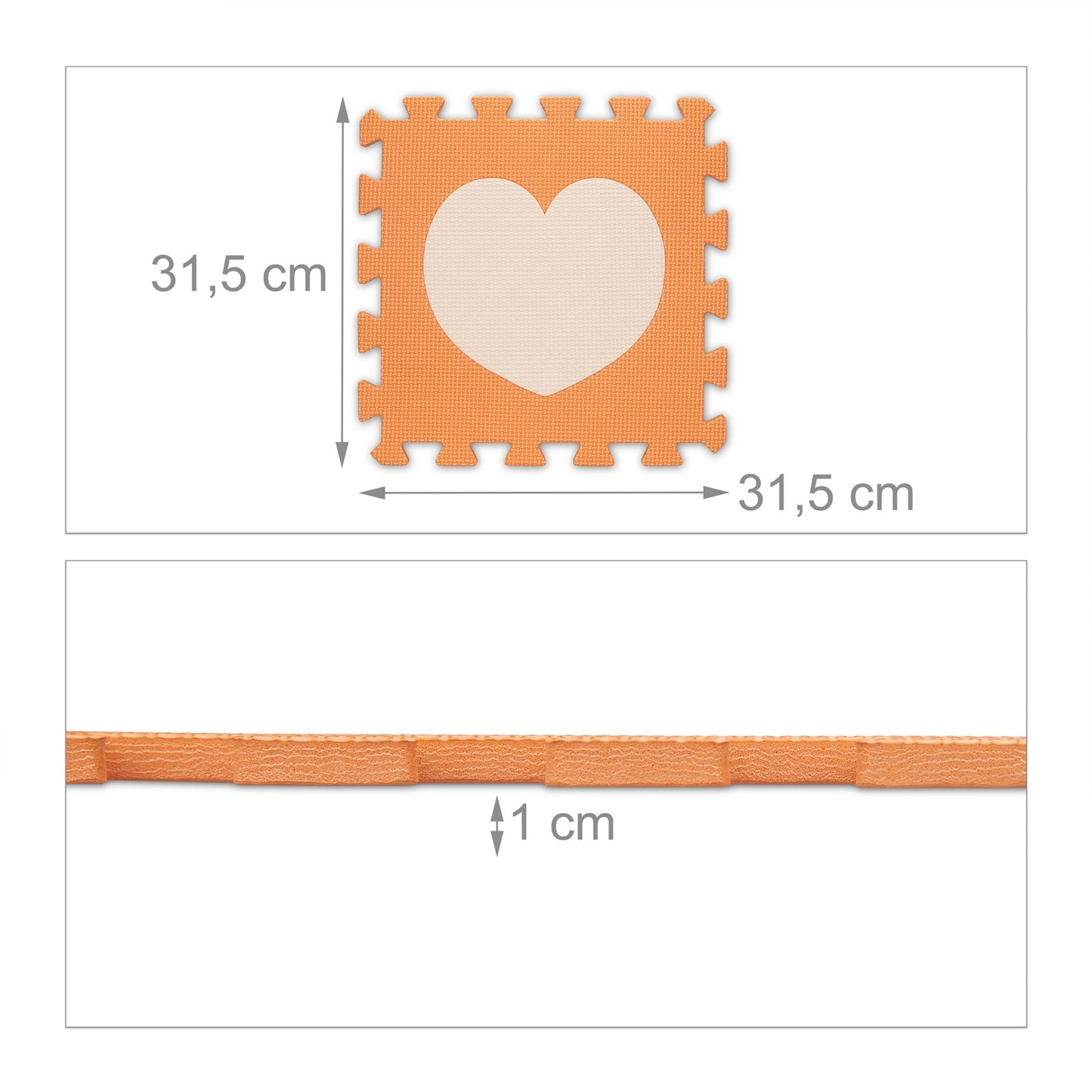 18-piece puzzle mat heart