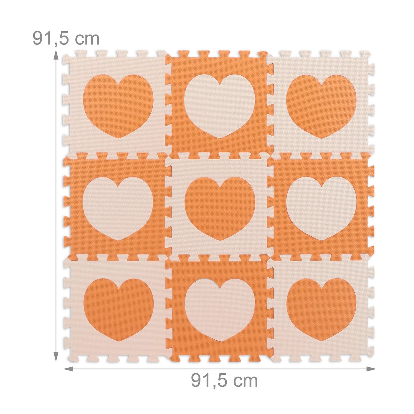 18-piece puzzle mat heart