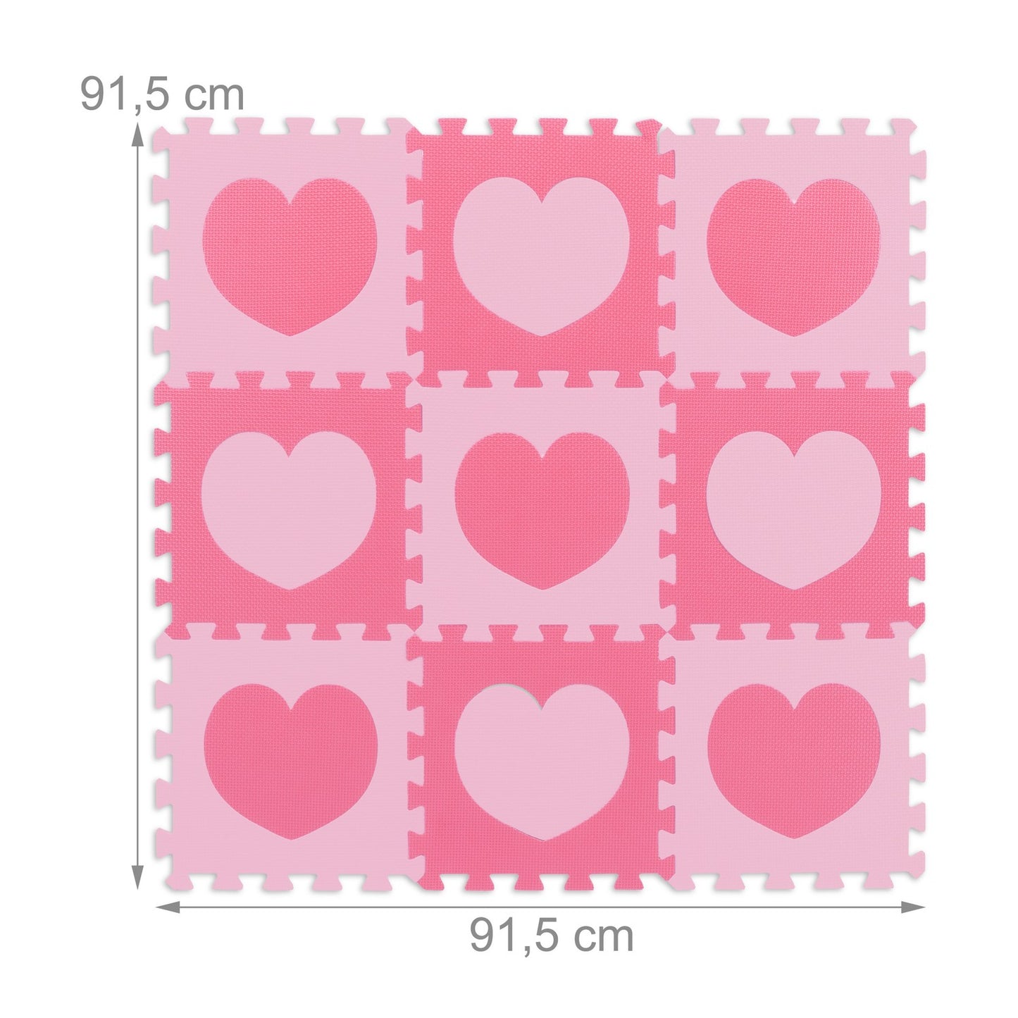 18-piece puzzle mat heart