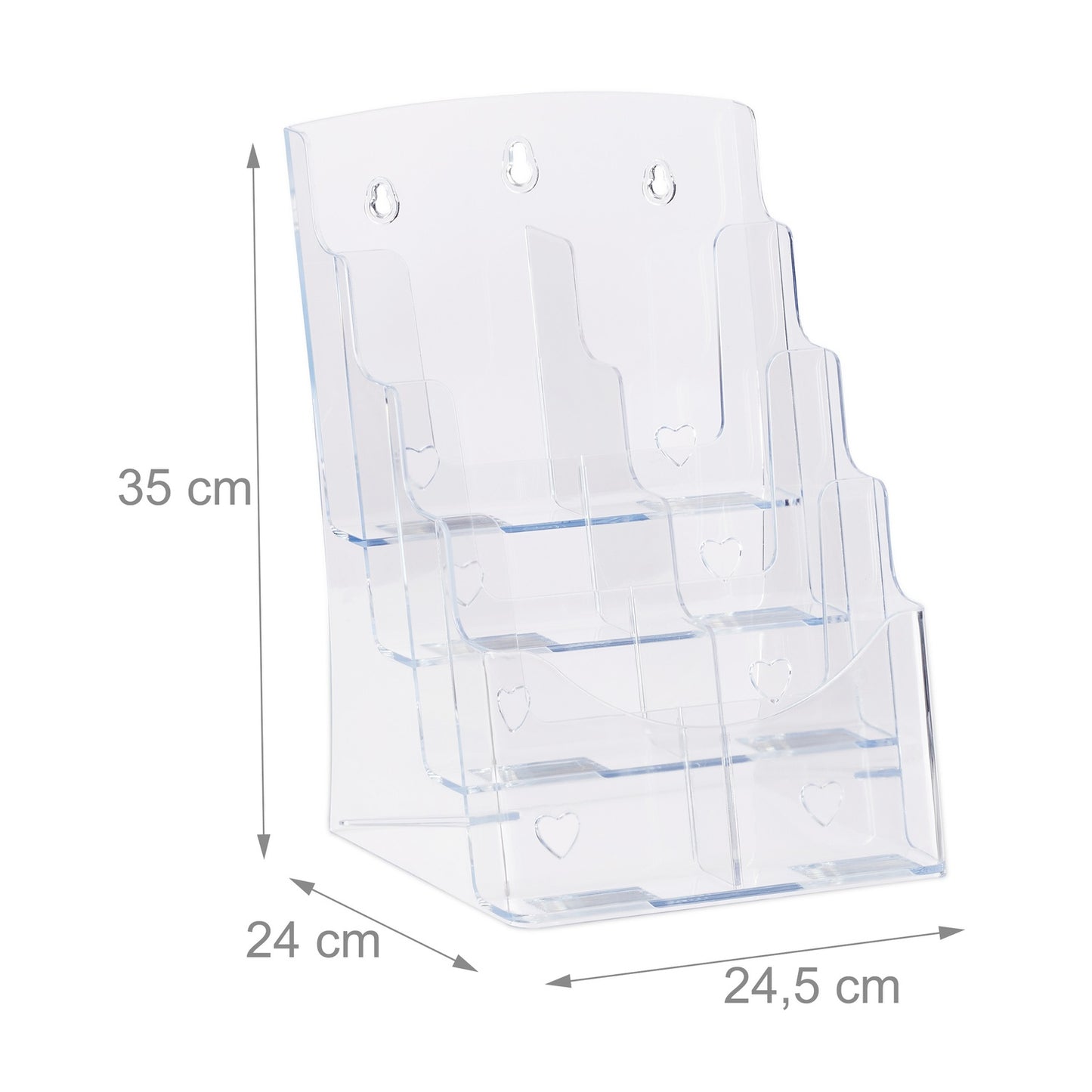 1 pc. Prospectus holder DIN A4 4 tier