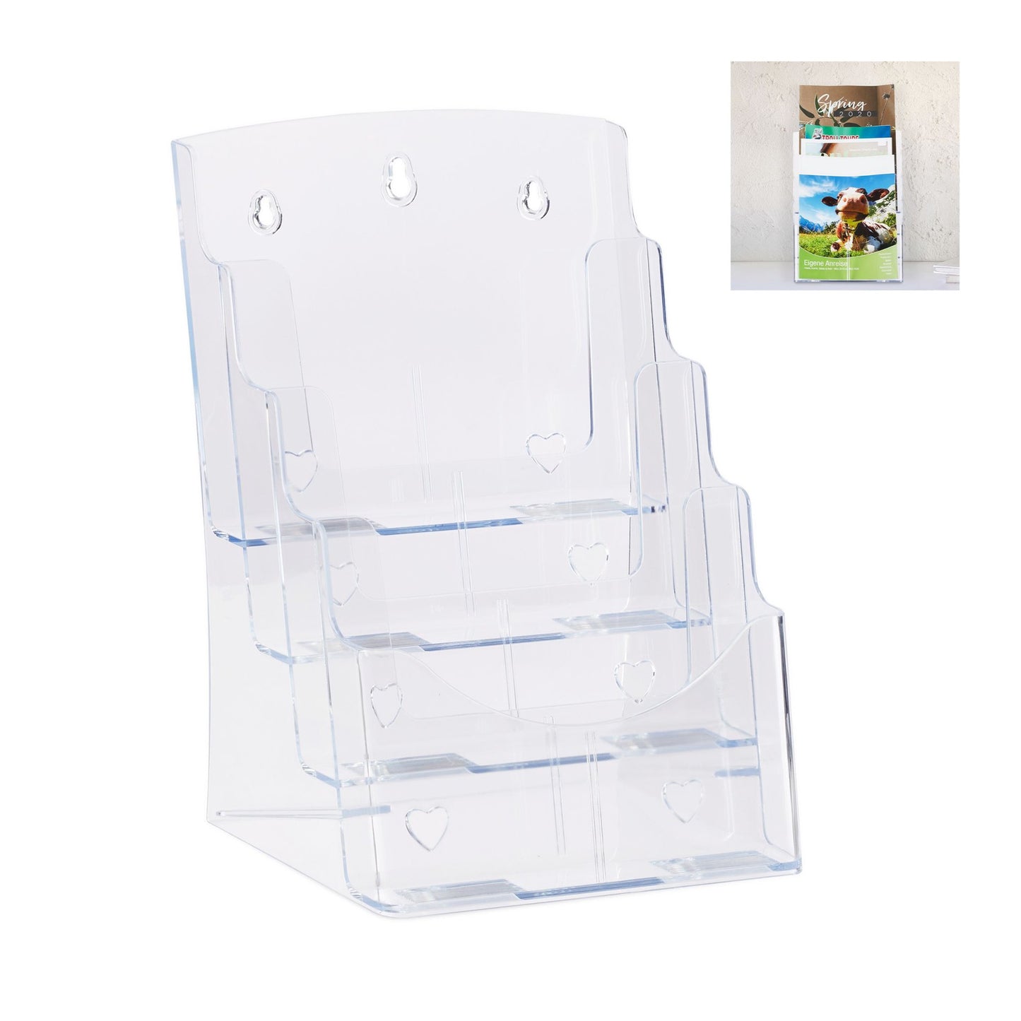 1 pc. Prospectus holder DIN A4 4 tier