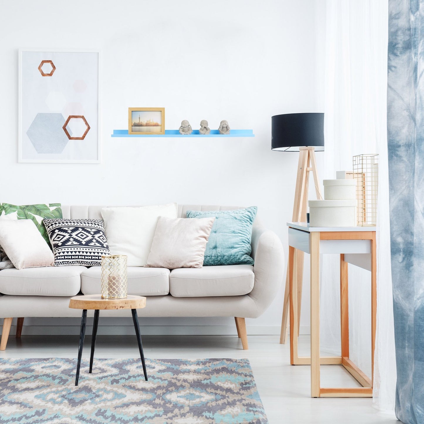 1 pc. narrow wall shelf