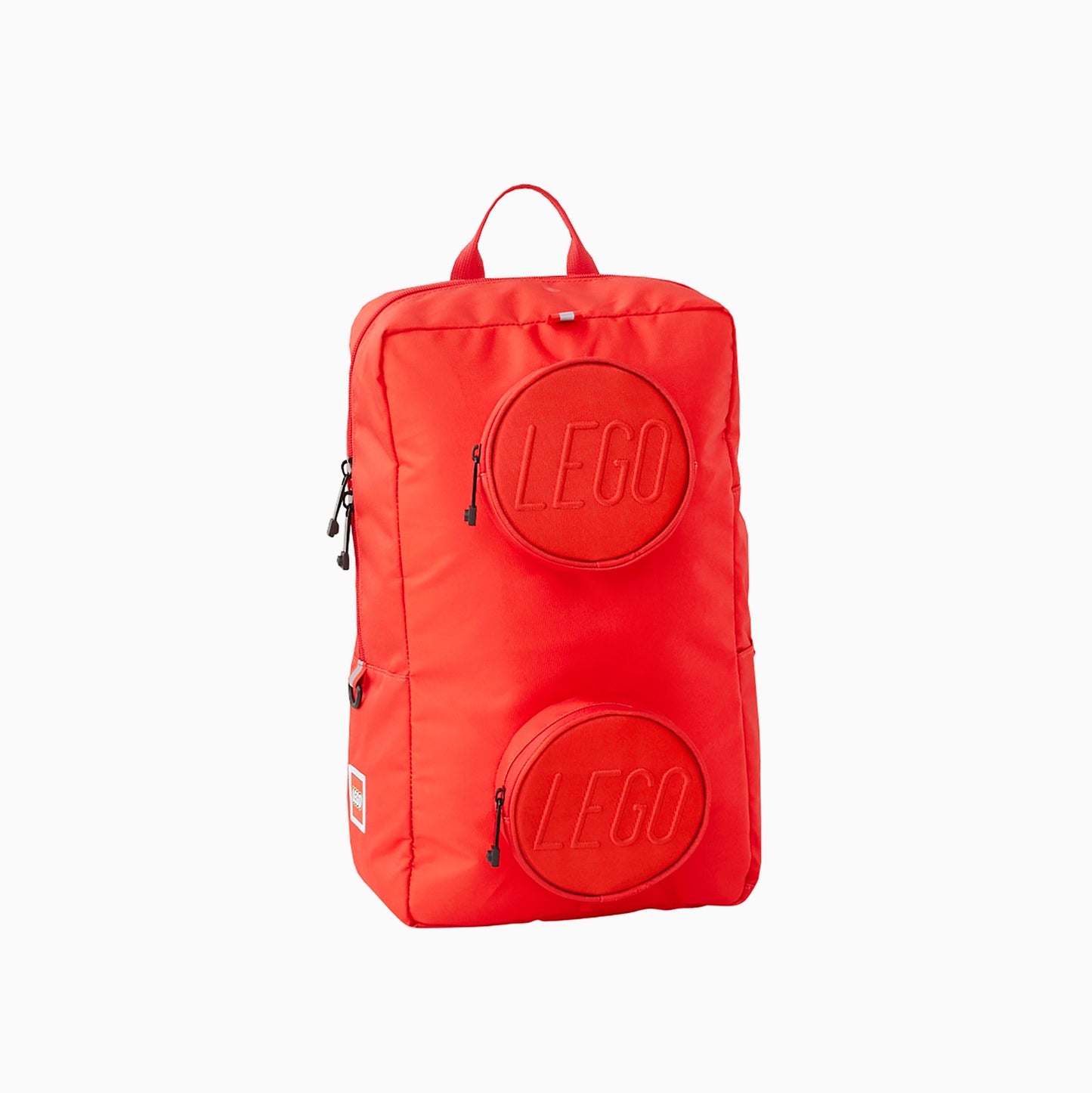 1x2 LEGO Brick Backpack, Bright Red Color