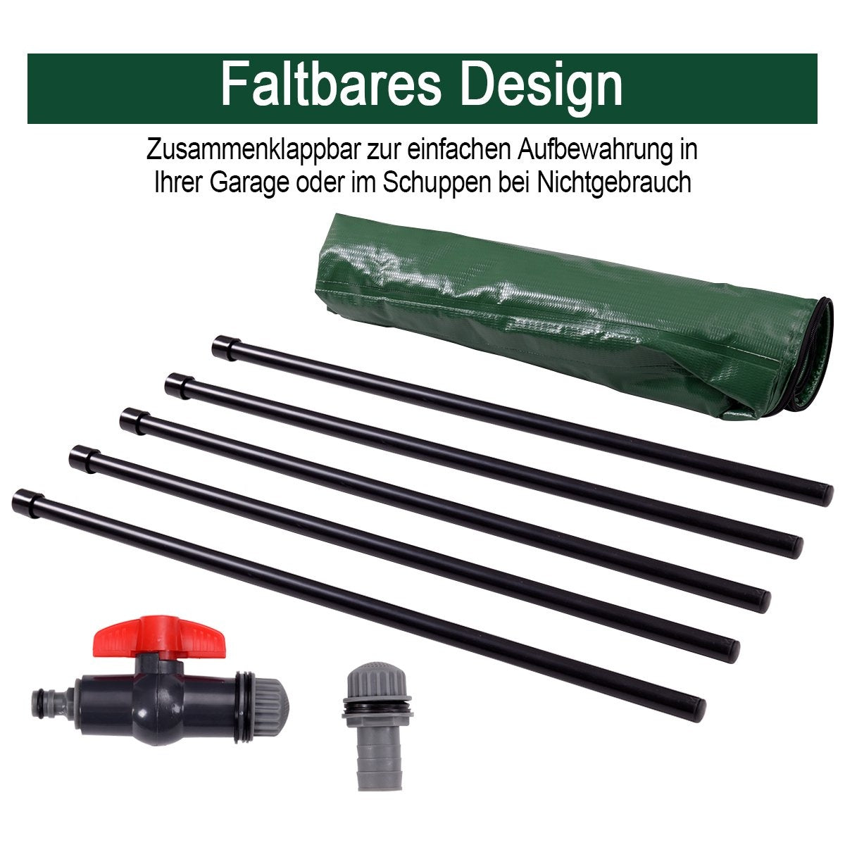 200L Foldable Rain Barrel Collapsible Water Tank Collecting Rainwater
