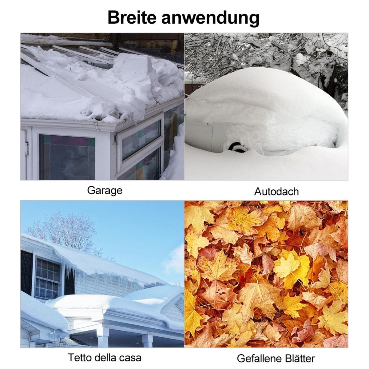 201-630 cm aluminum snow shovel with rubber lip snow clearer for roof