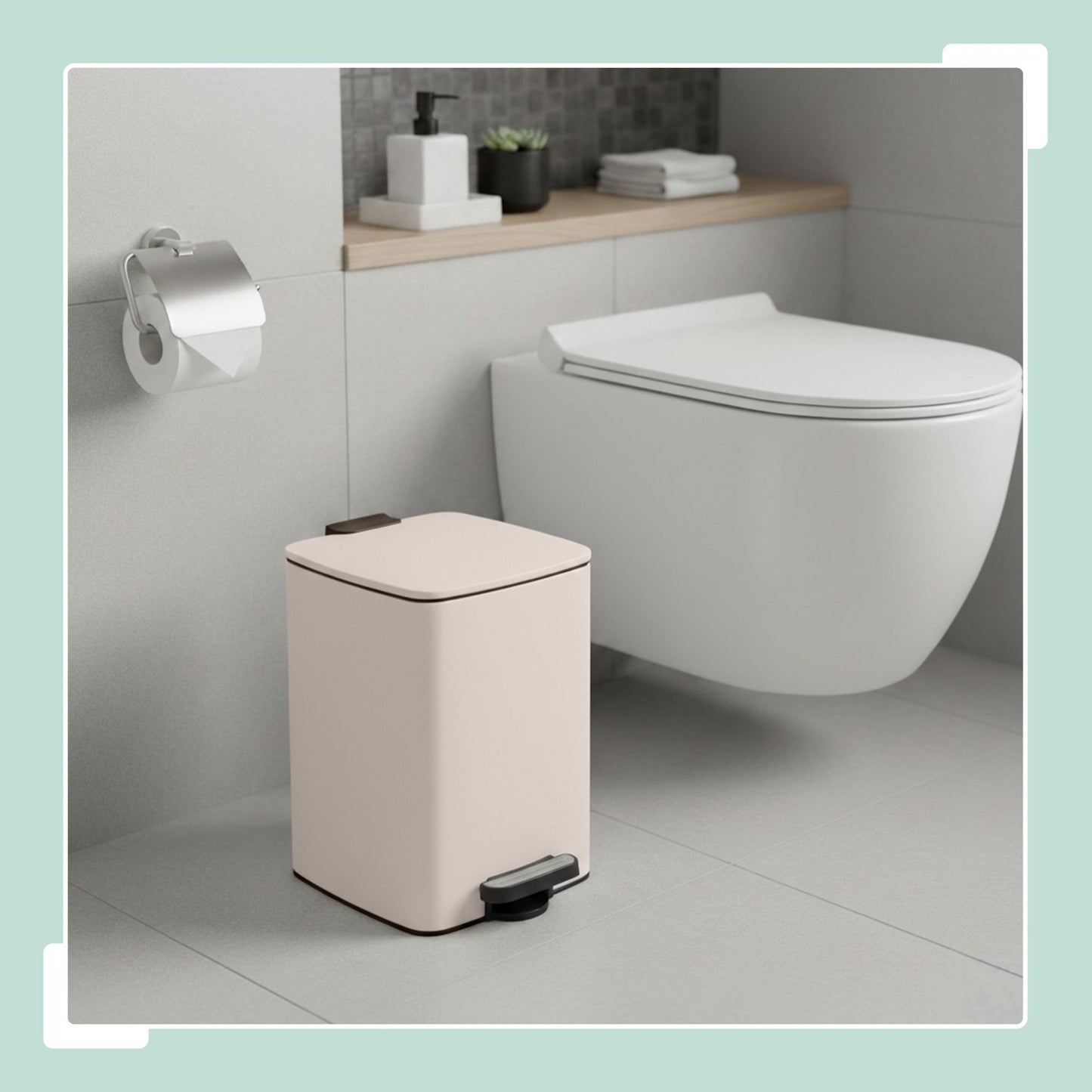 20L Kitchen Pedal Bin with Lid, Soft-Close