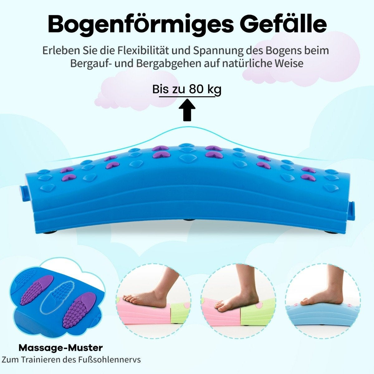 20 PCS. Balancing beam set children's balancing blocks stepping stones for indoors and outdoors green