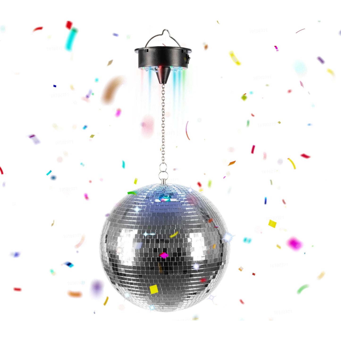 20 cm Disco Ball with Motor and LED Lights