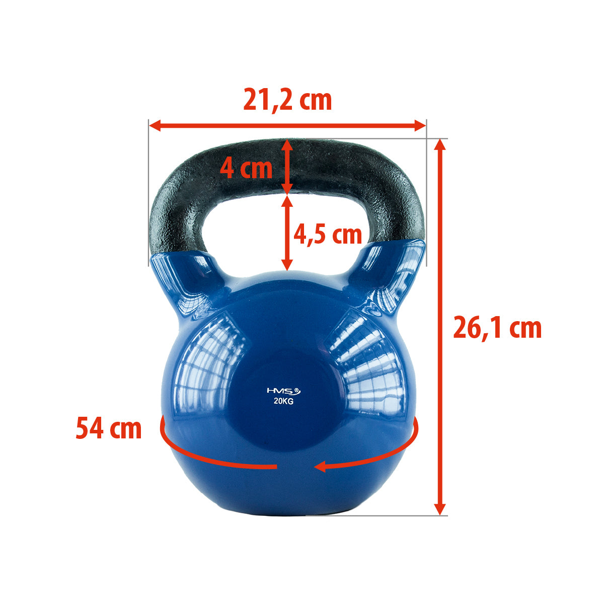 20 kg Cast Iron Kettlebell – Blue