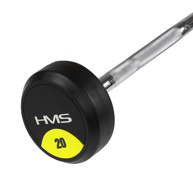 20 kg Rubber Coated Curl Bar – Gym Equipment