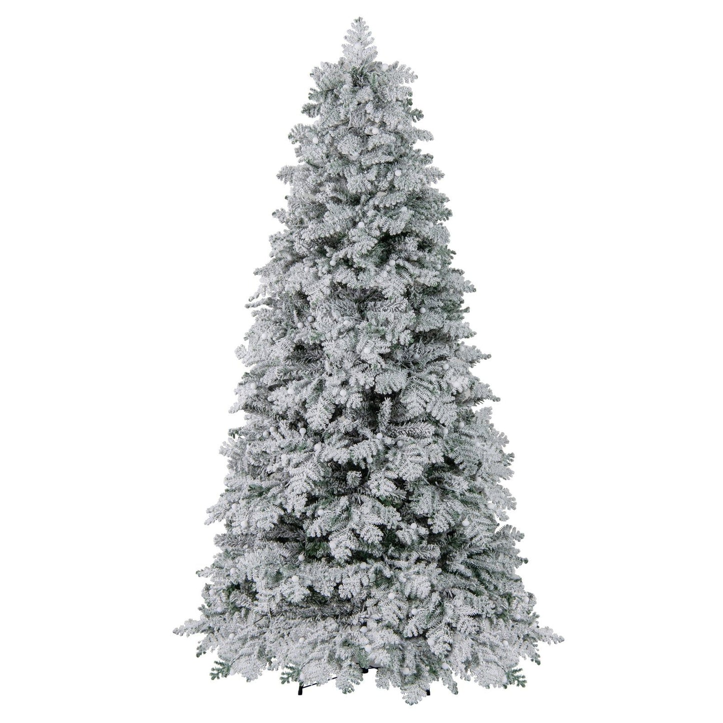 210 cm Artificial Christmas Tree with Snowy LED Lights