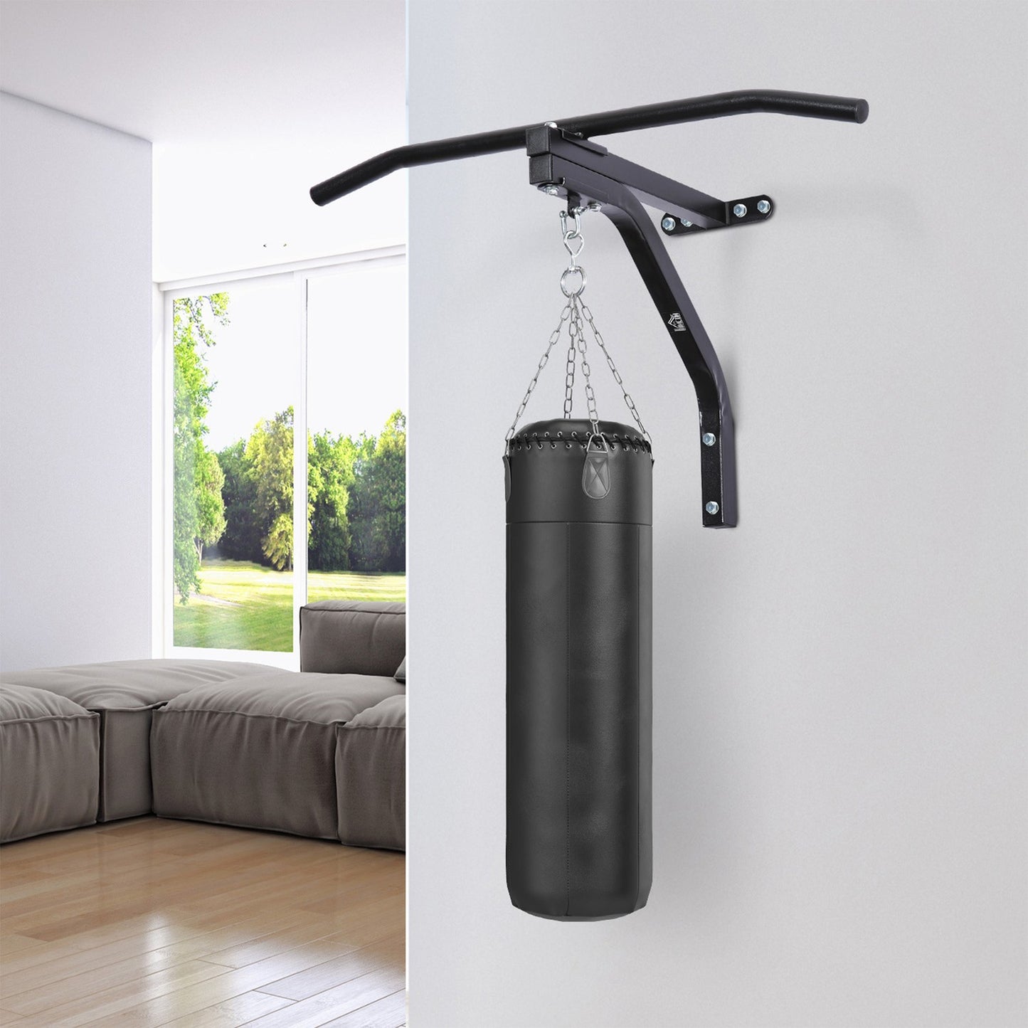 Wall-mounted box holder, steel, 130 kg capacity