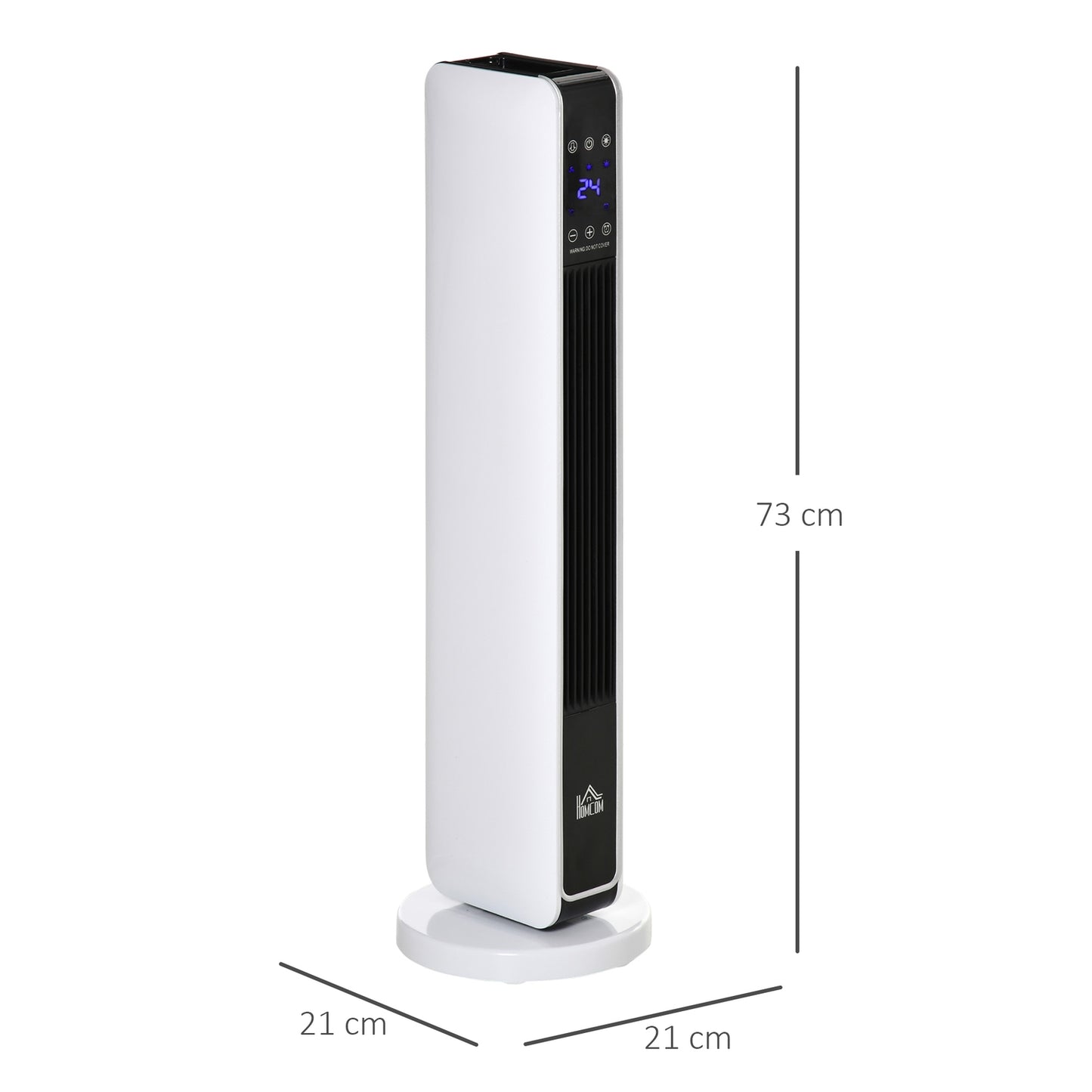 2200W electric fan heater, remote control, timer, oscillating