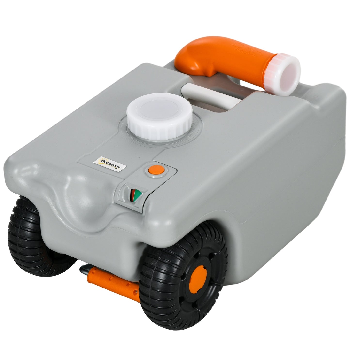 Portable 22L Rolling Wastewater Tank with Handle, Grey