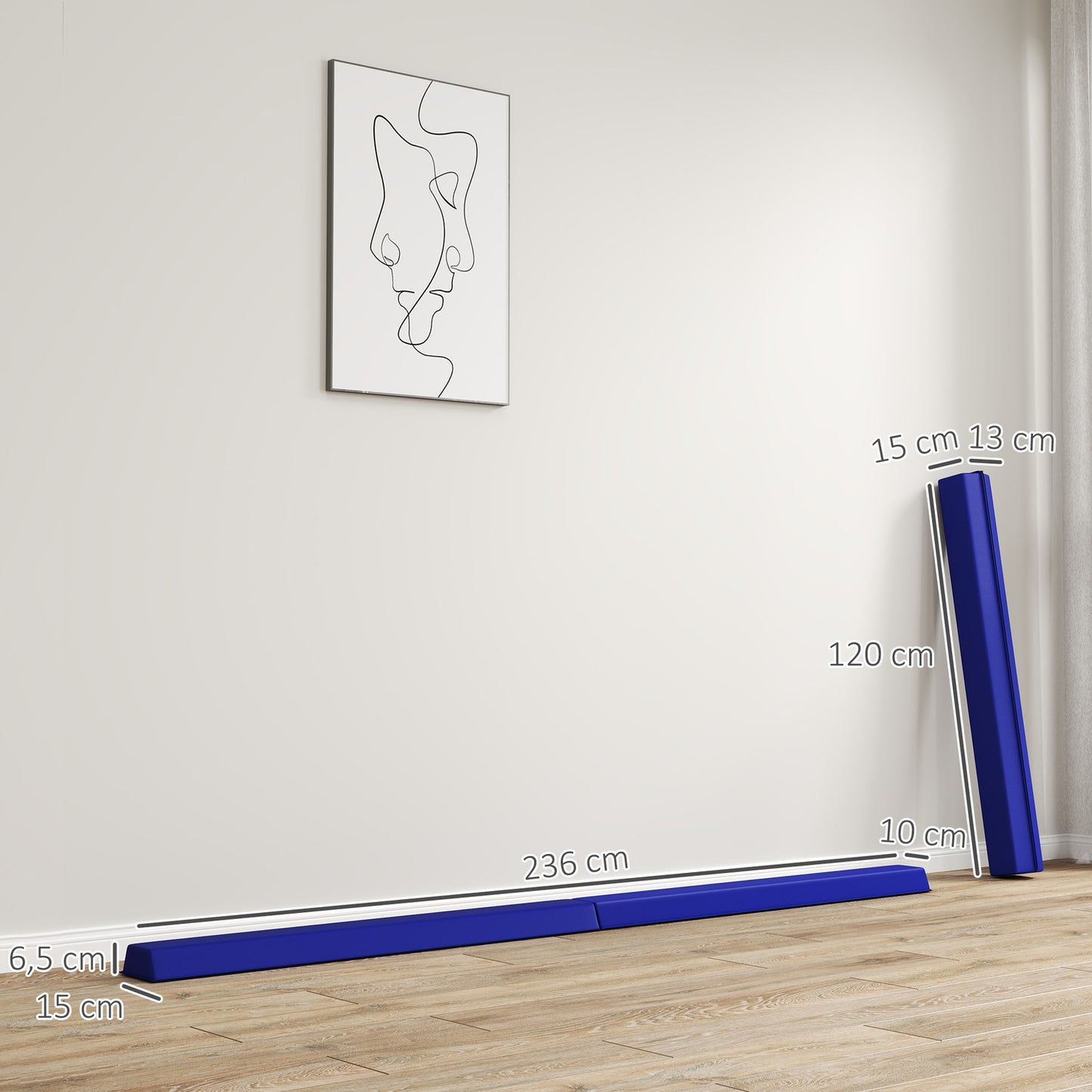 236 cm non-slip folding balance beam for children, indoor/outdoor