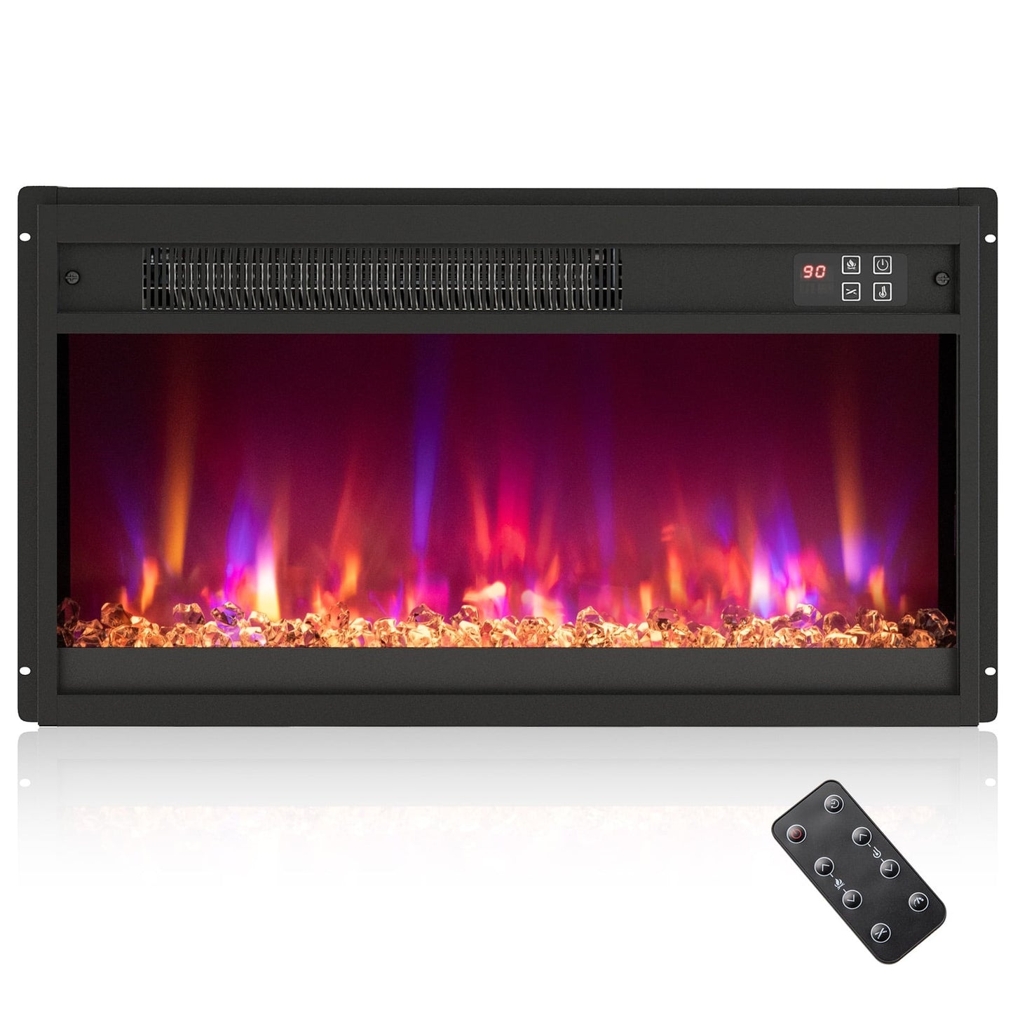 23-Inch Electric Fireplace Insert with Remote Control