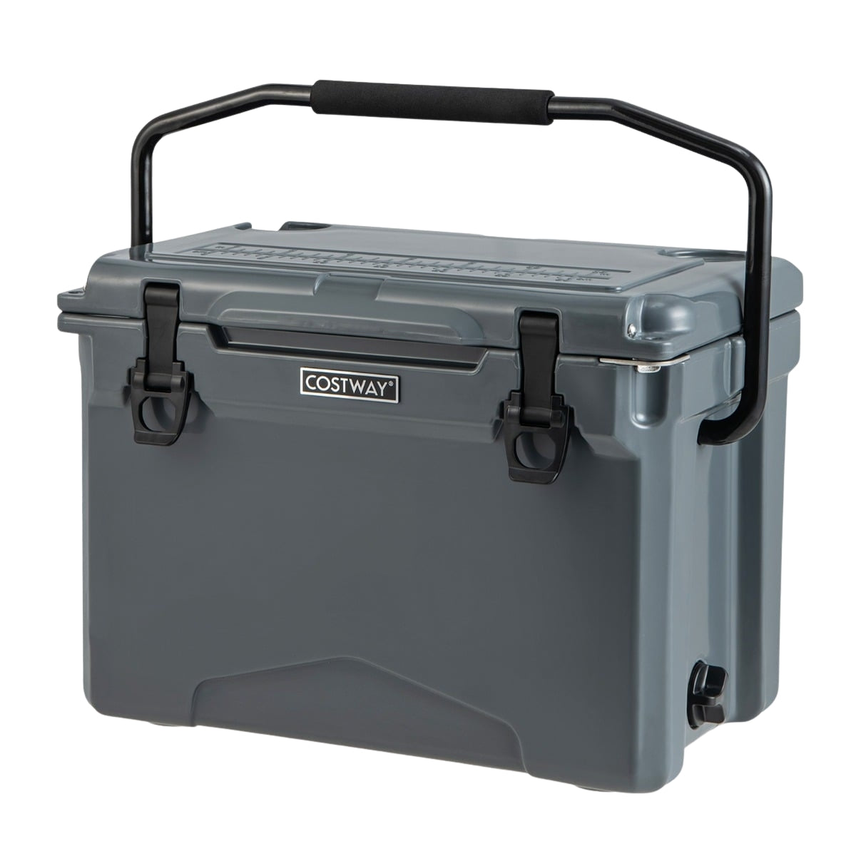 23L Portable Cooler with Opener & Handle – Gray