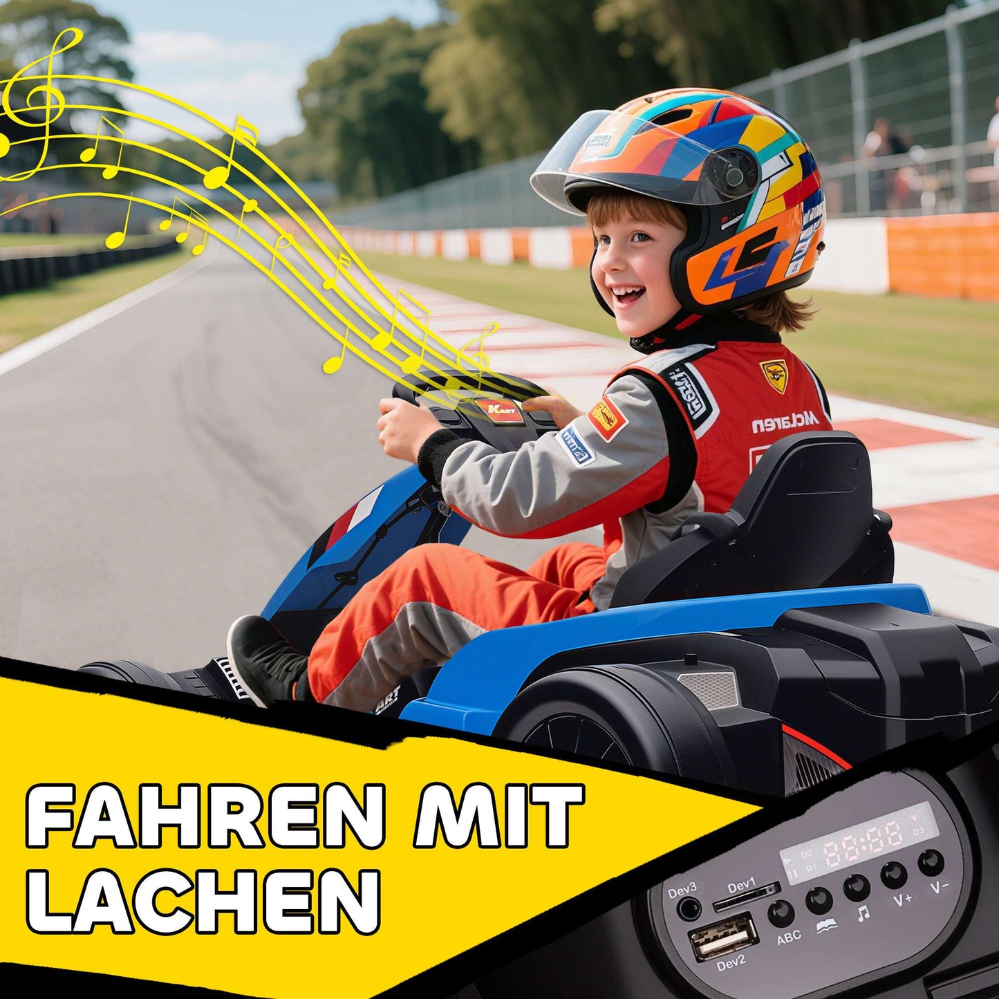 24V Electric Go-Kart, Drift Mode, Adjustable Seat, Ages 6-12