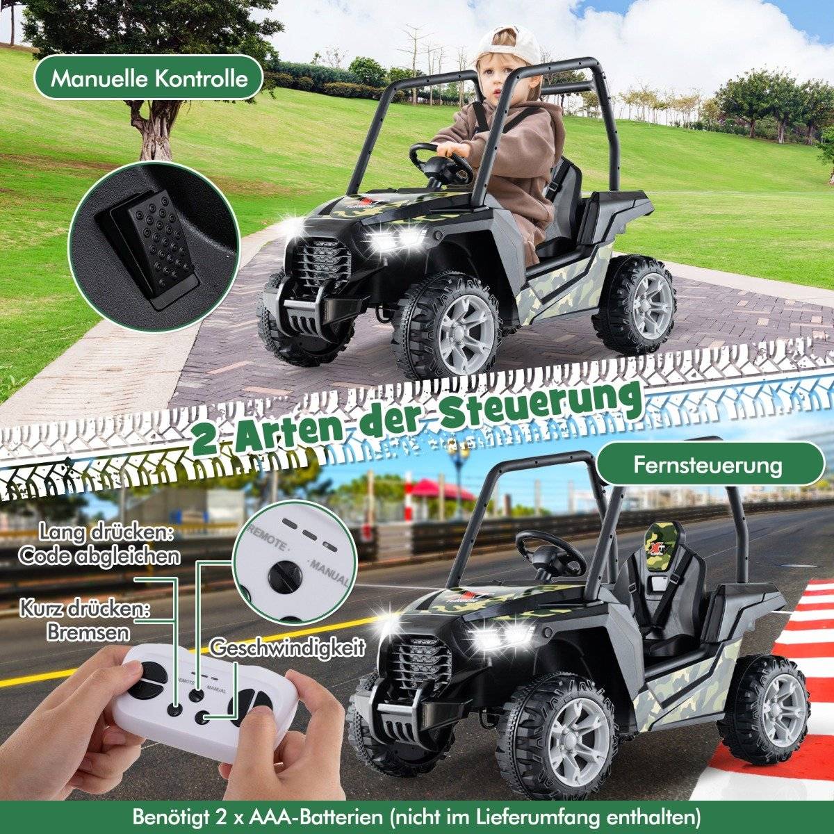 24V Kids Electric Ride-On UTV with Remote Control
