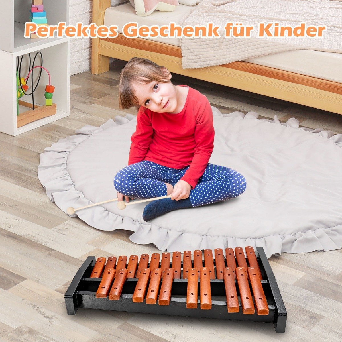 25-Note Wooden Xylophone with Mallets & Bag