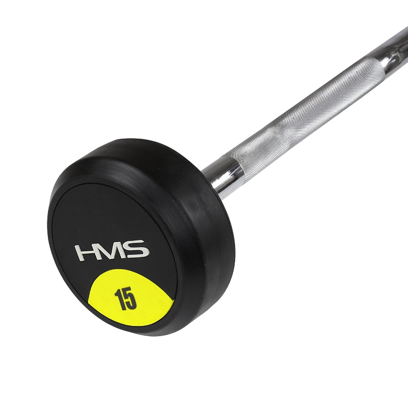 25 kg Rubber Coated Barbell – Curled, Gym Equipment