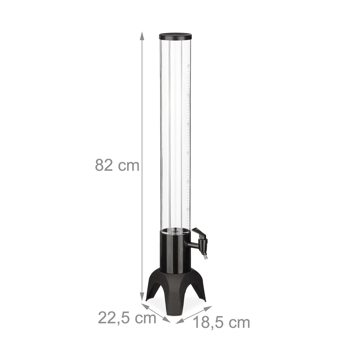 2.5 liter beer column with tap