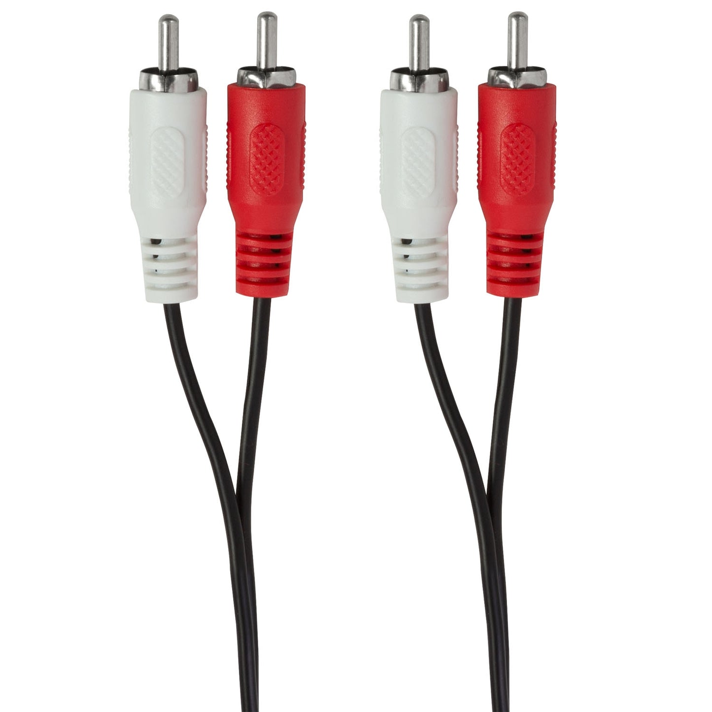 2.5m RCA Male to Male Audio Cable, Shielded, Black
