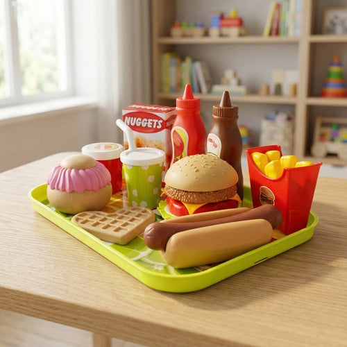 26-Piece Fast Food Toy Set for Creative Play