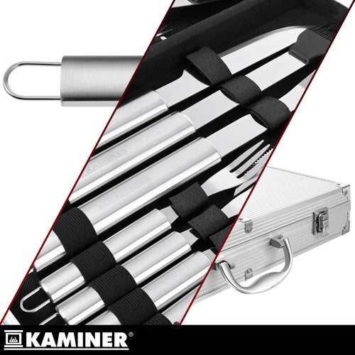 26-Piece Stainless Steel Grill Utensil Set with Case