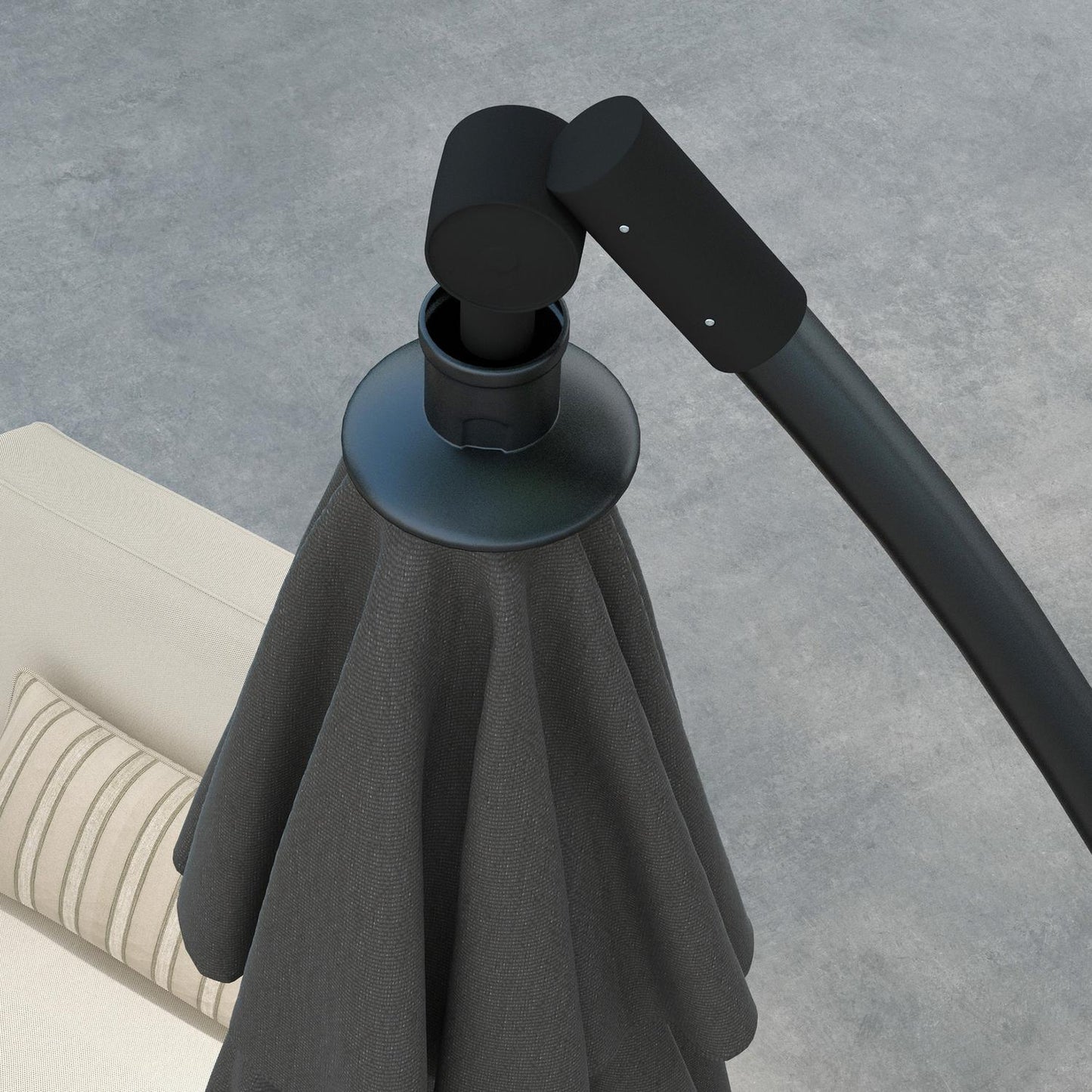 Cantilever patio umbrella, Ø293 Cm, Crank & Tilt, Cross Base