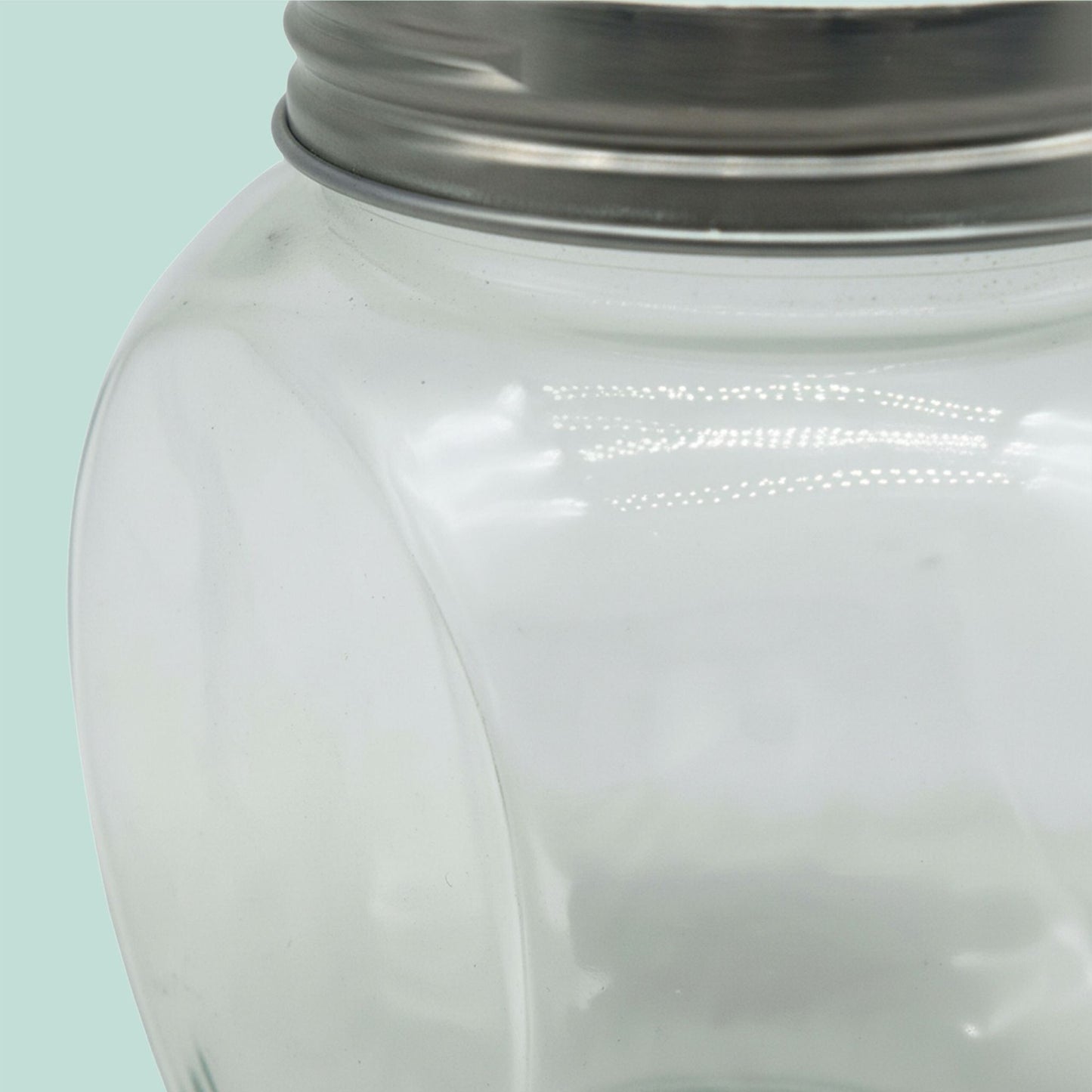 2 Glass Storage Jars, 2L Each, Airtight Lids