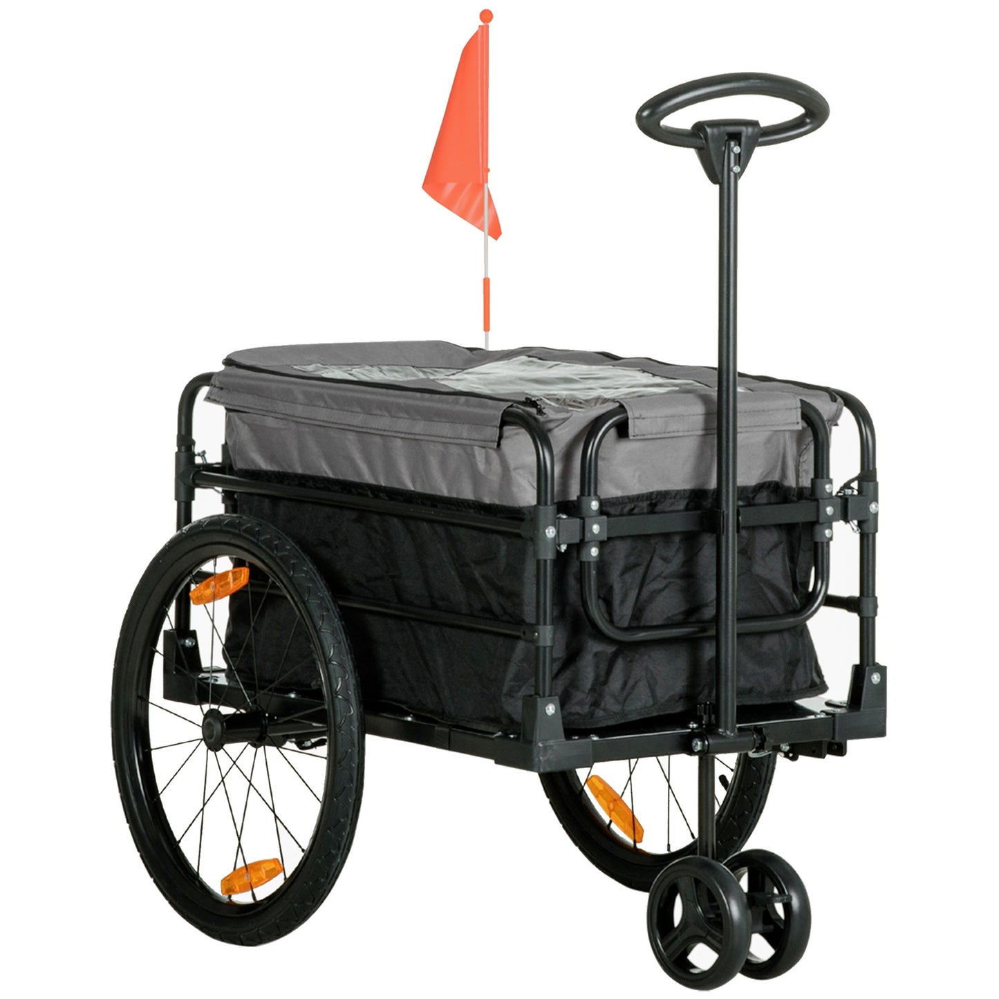 2-in-1 bicycle trailer with 20" tires, 40 kg capacity