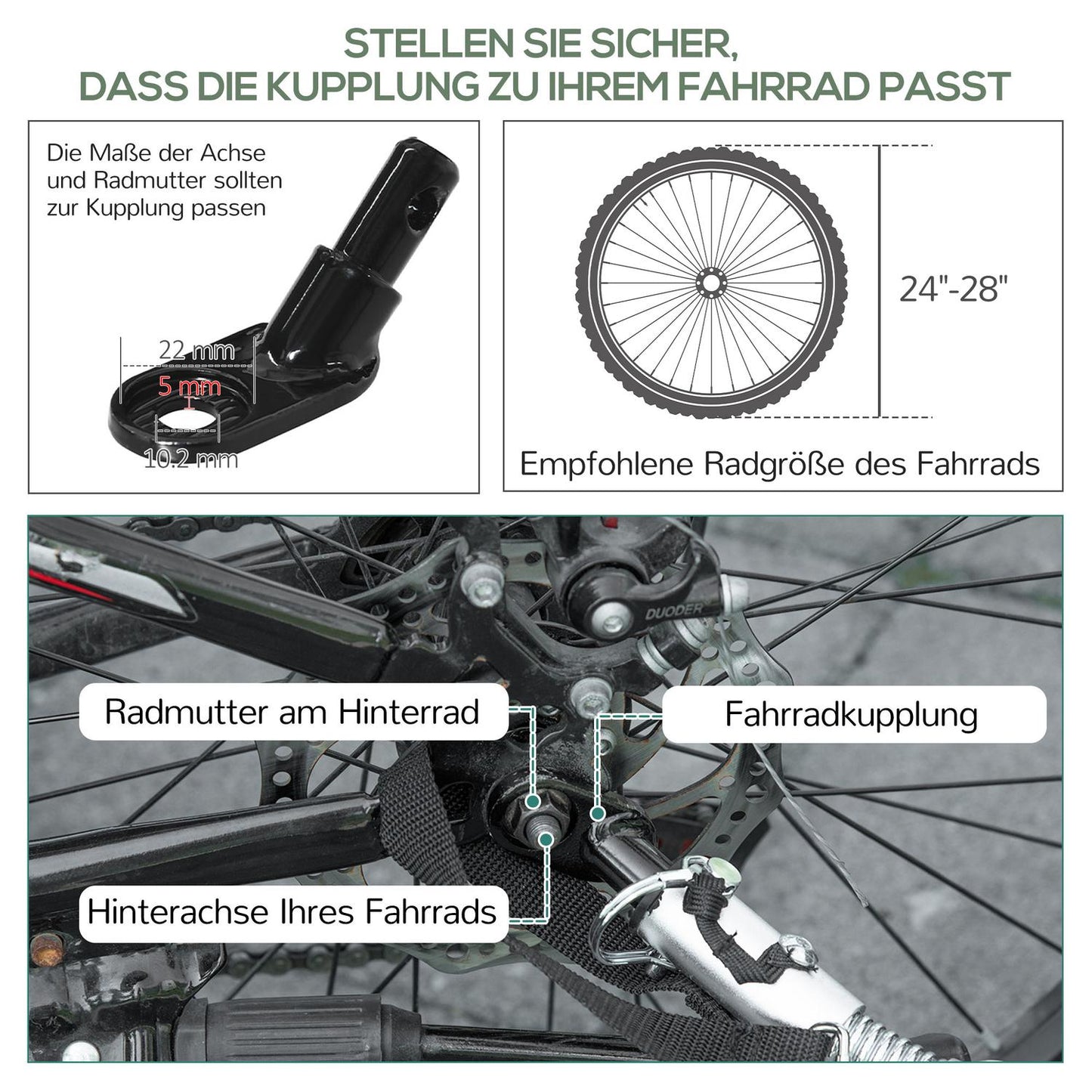2-in-1 bicycle trailer with 20" tires, 40 kg capacity