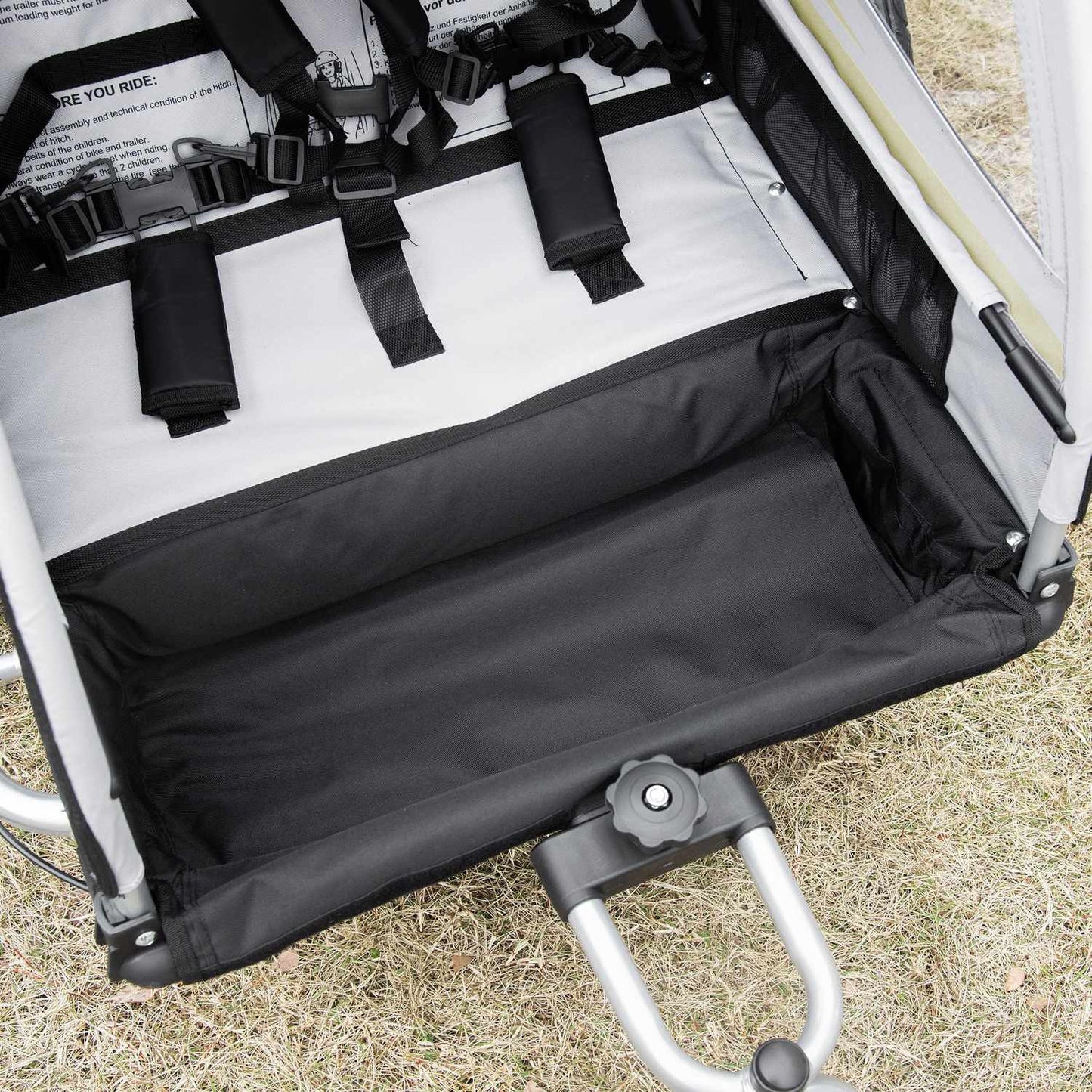 2-in-1 children's bicycle stroller, 360° rotating, fits 2 children