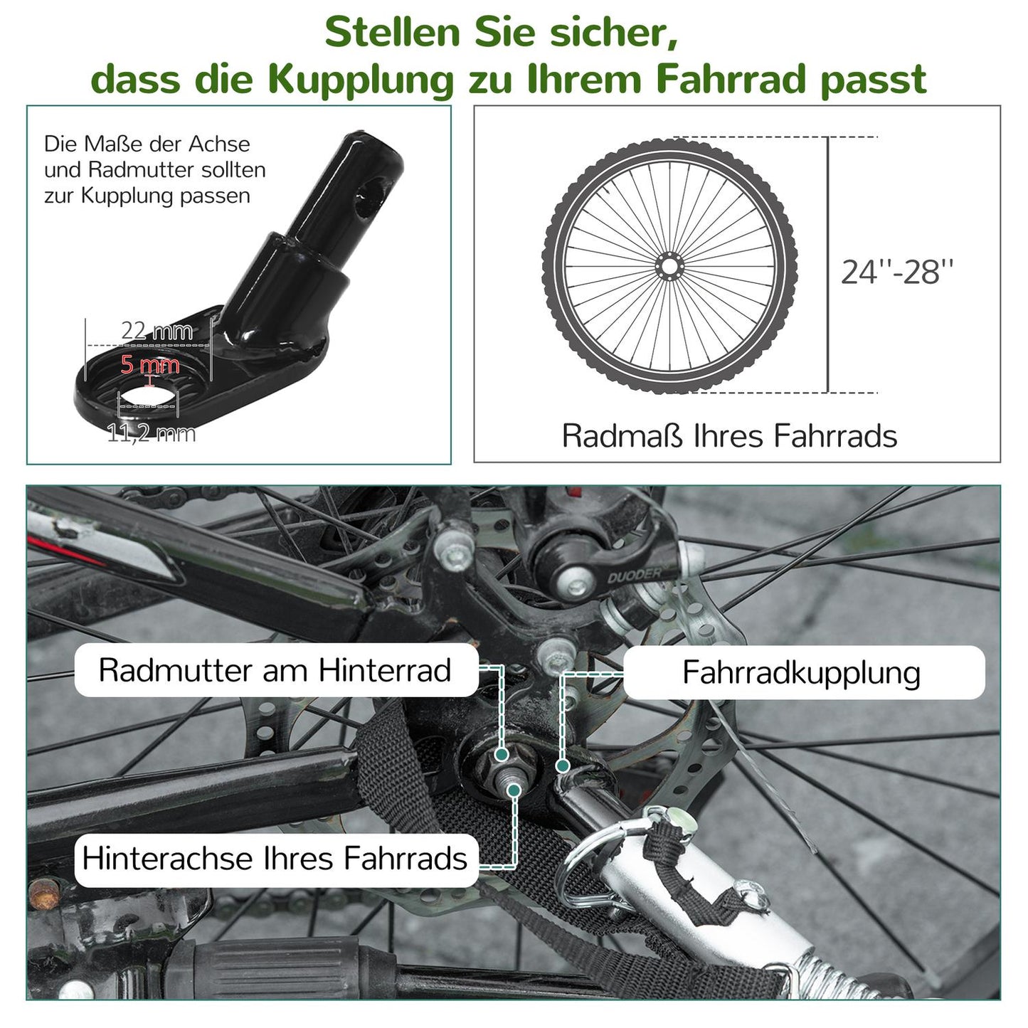 2-in-1 children's bicycle stroller, 360° rotating, fits 2 children