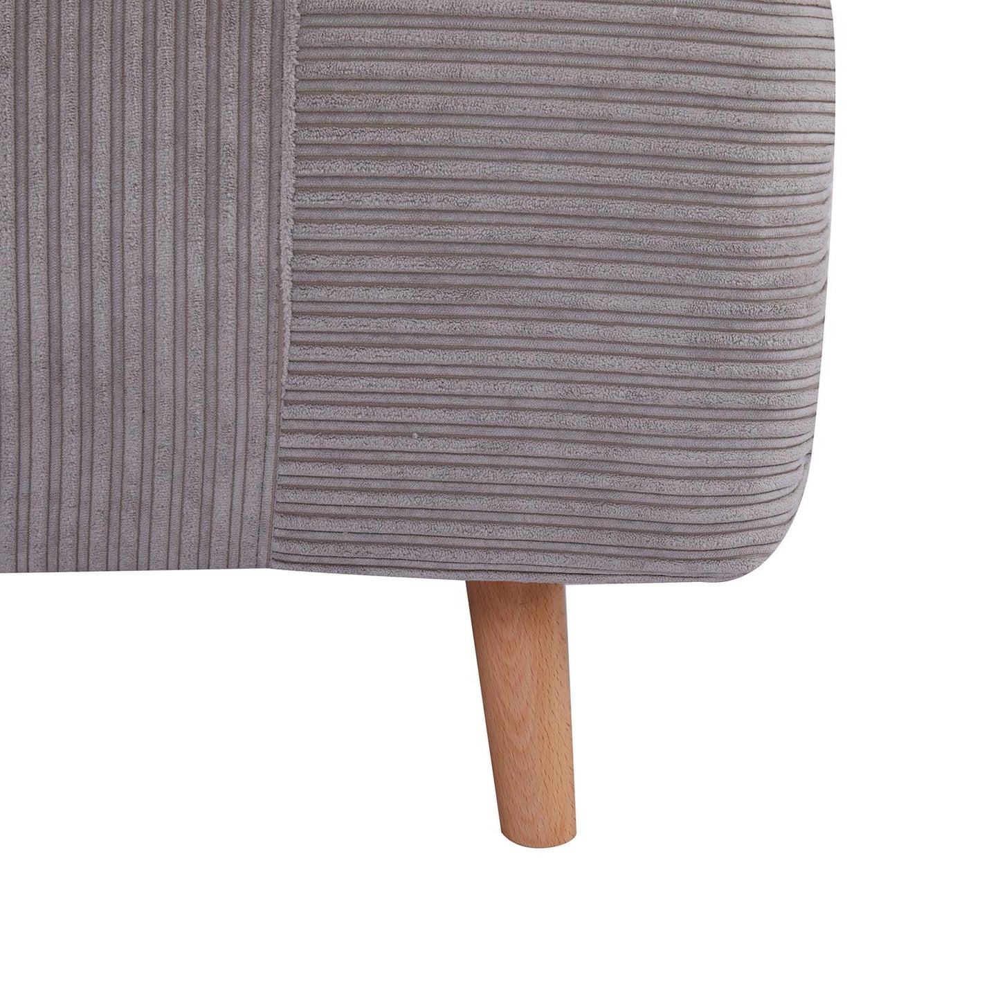 Sofa bed - adjustable, folding mattress, light grey