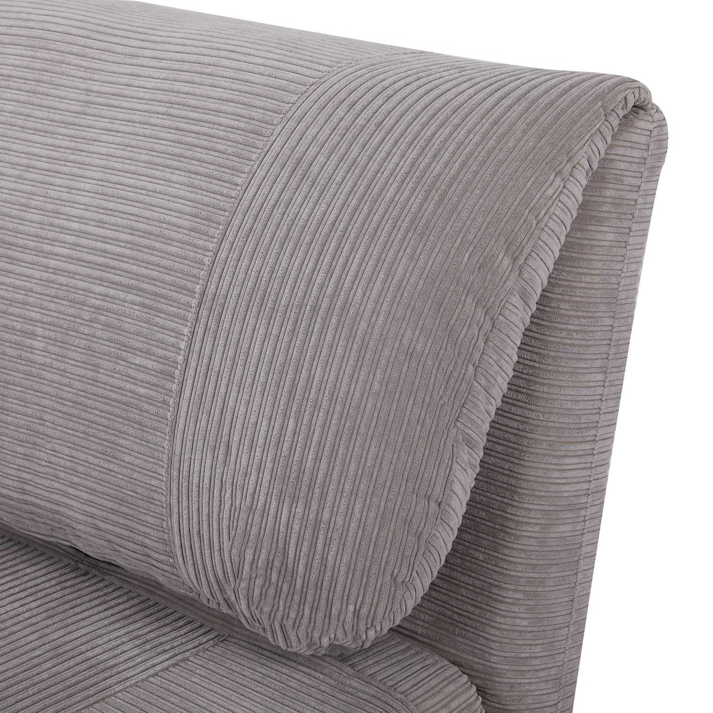 Sofa bed - adjustable, folding mattress, light grey
