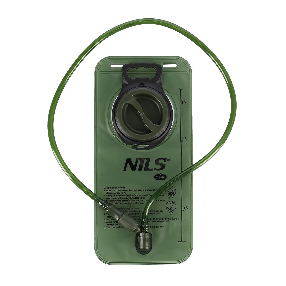 2L Green Waterskin – Durable, Lightweight Hydration