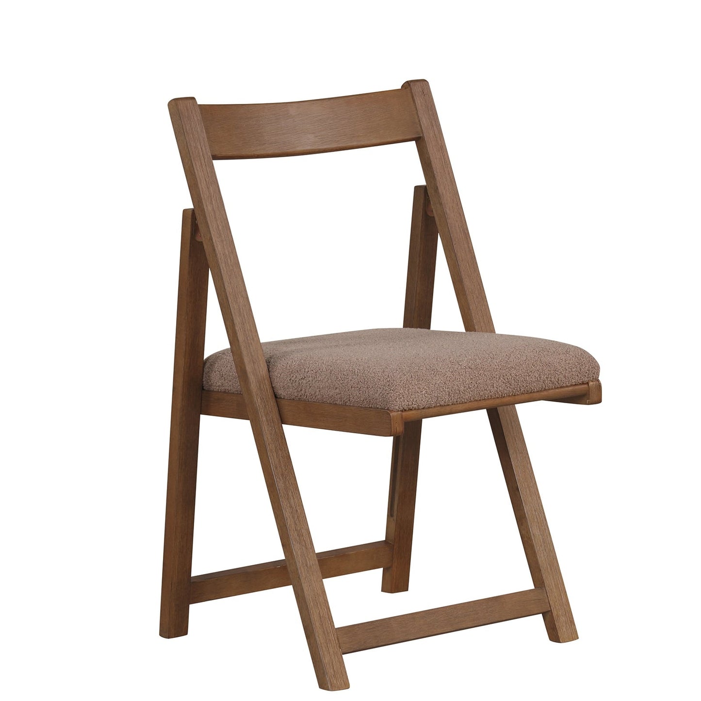 2-Piece Folding Wood Dining Chairs, Cushioned, Walnut