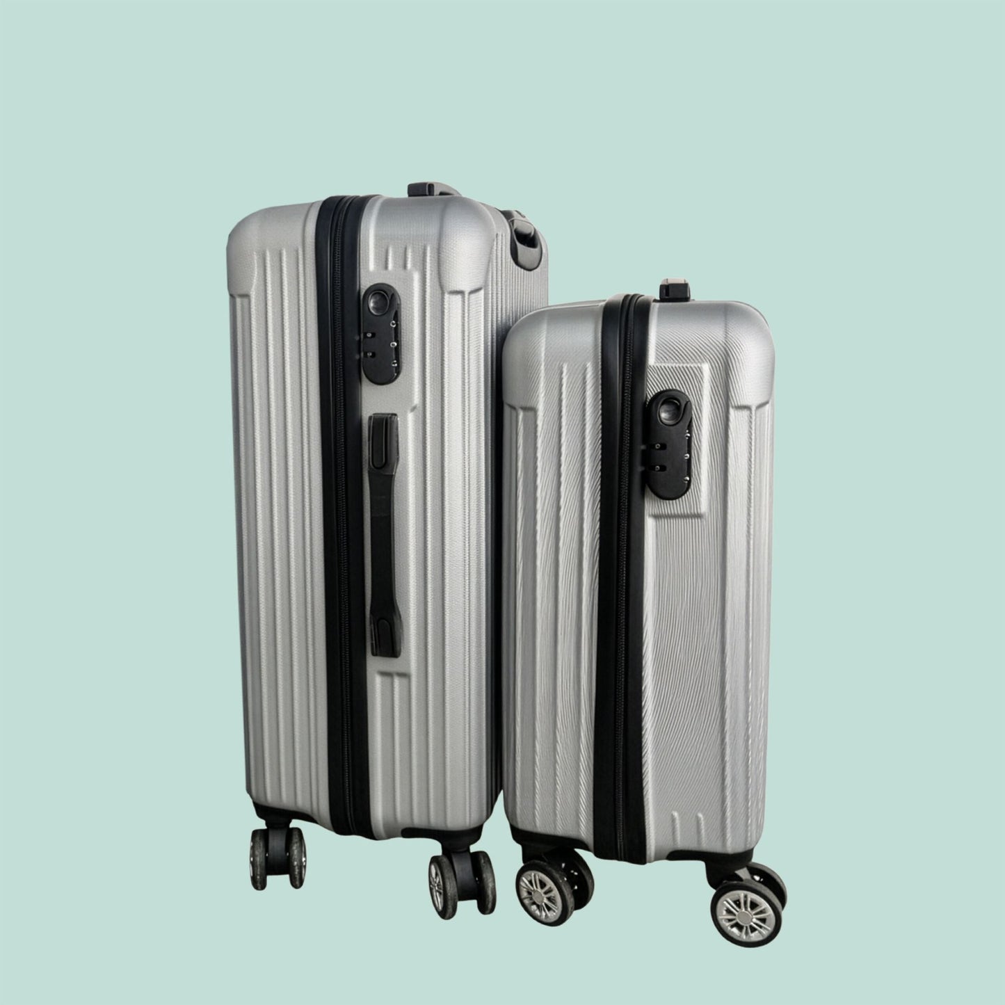 2-Piece Hard-Shell Luggage Set with 360 Wheels