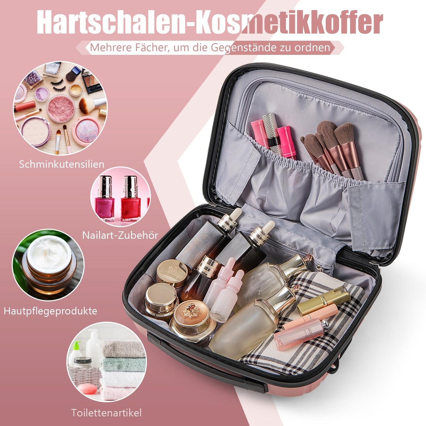 2-Piece Luggage Set with 20"" Carry-On & 14"" Cosmetic Case