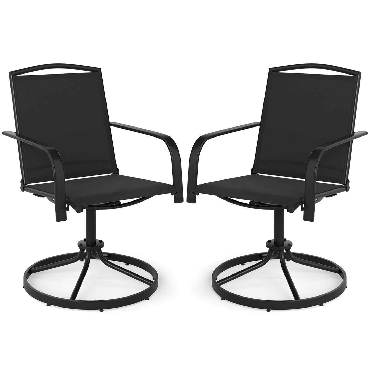 2-Piece Outdoor Swivel Rocking Chairs, Quick-Dry Fabric
